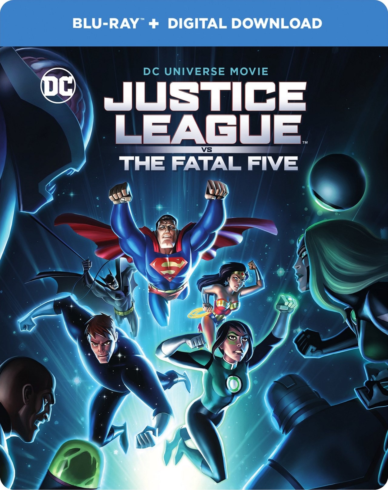 Justice League Vs The Fatal Five Blu Ray Steelbook Free Shipping