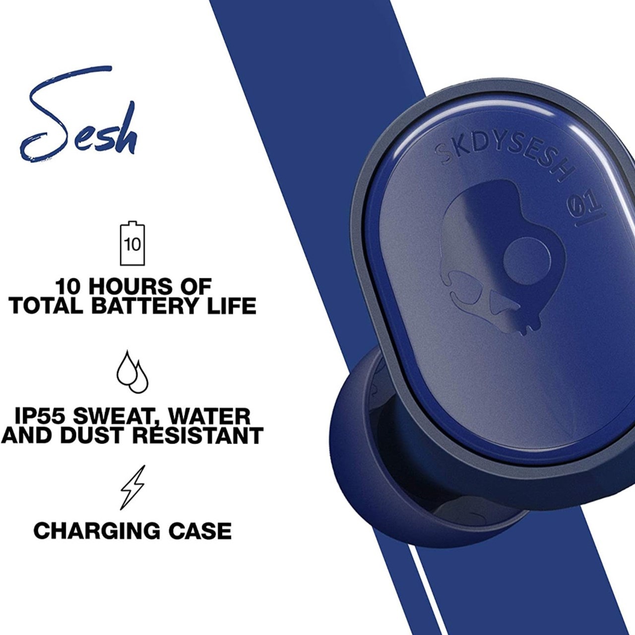 skullcandy sesh true wireless earbuds indigo