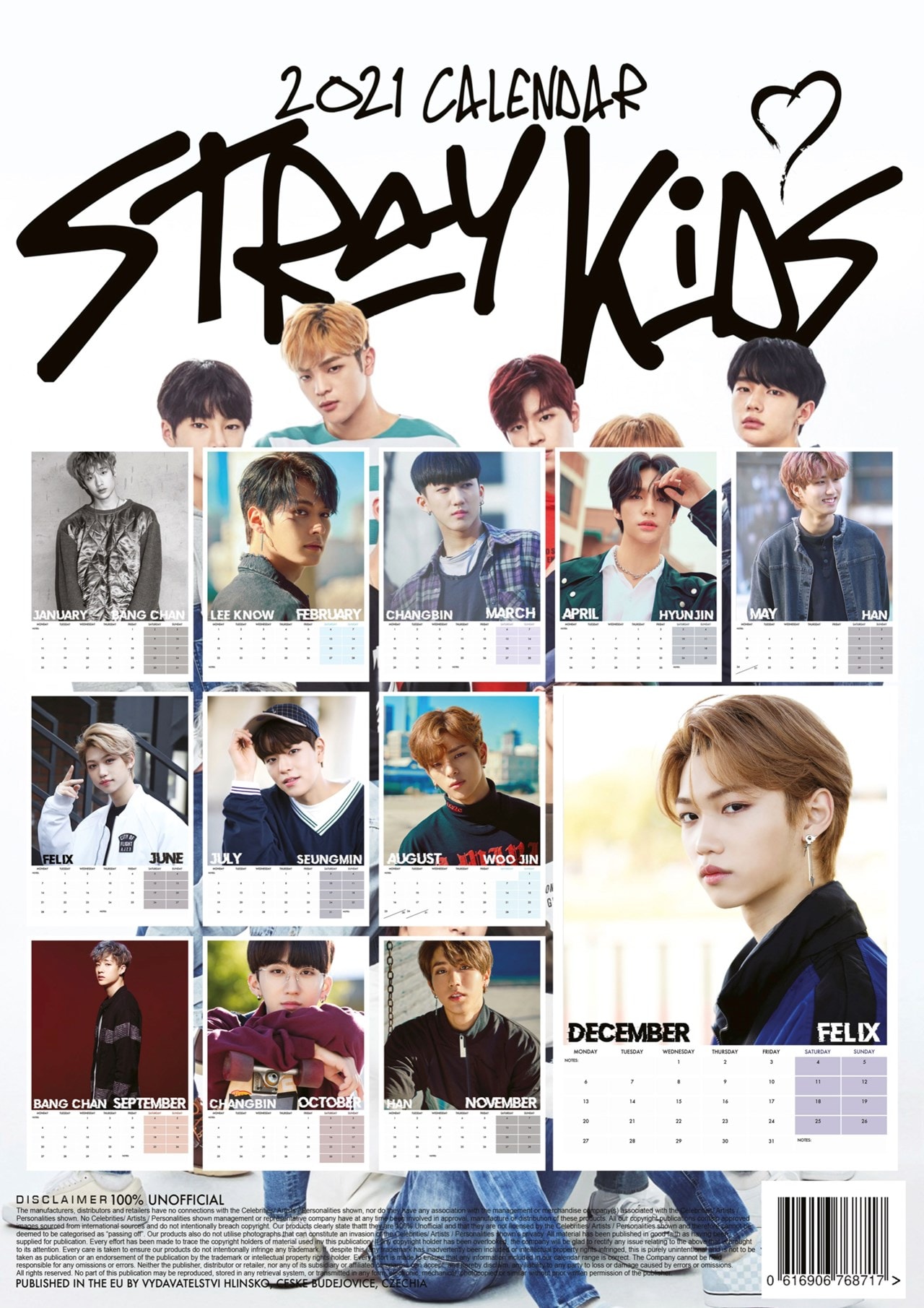 Stray Kids: Unofficial A3 2021 Calendar | Calendars | Free shipping ...