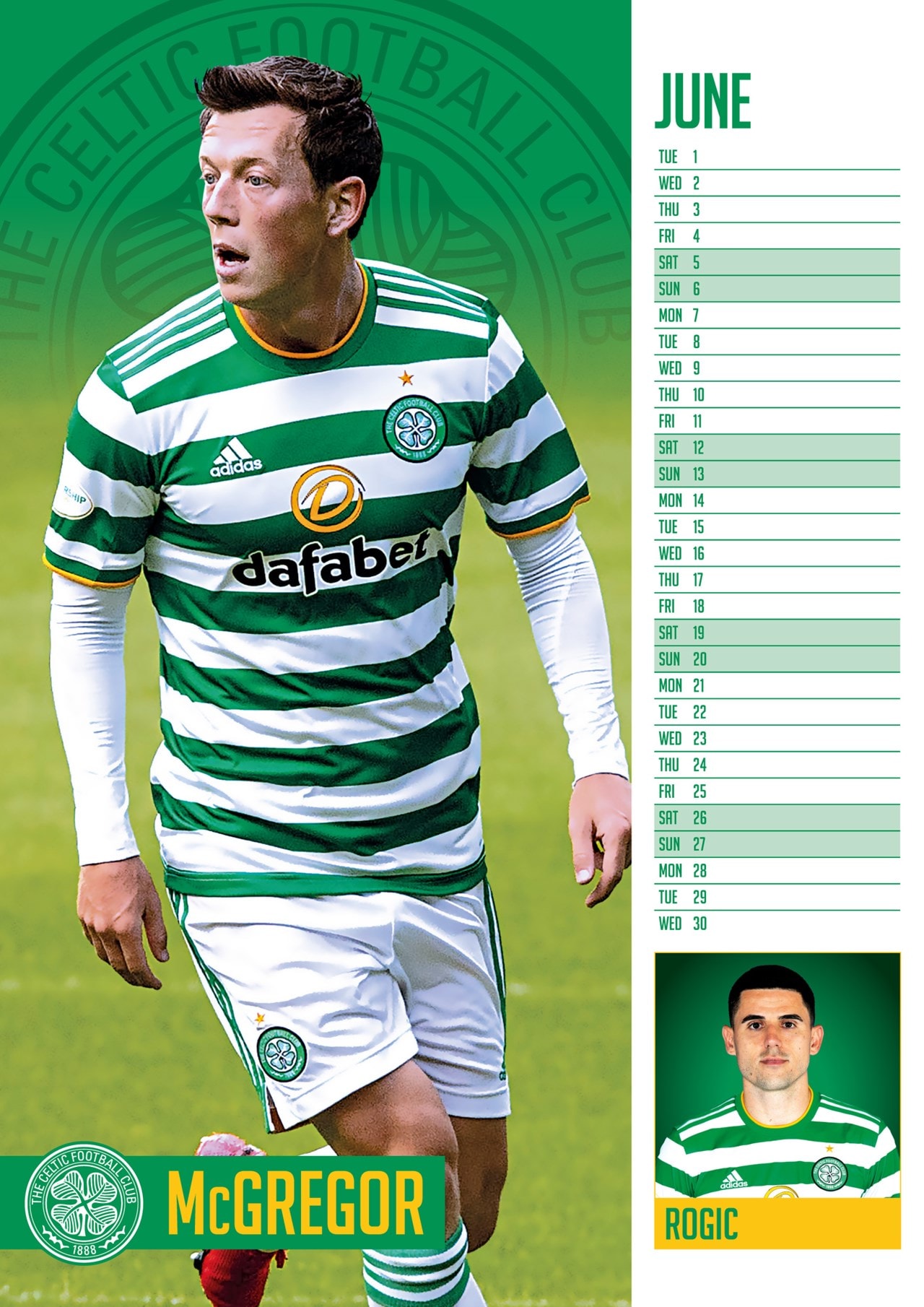 Celtic FC: Football A3 2021 Calendar | Calendars | Free ...