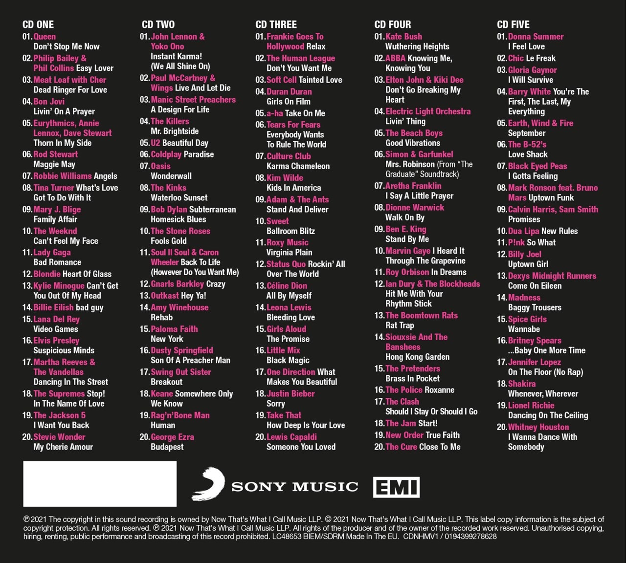 NOW That's What I Call hmv CD Box Set Free shipping over £20 HMV