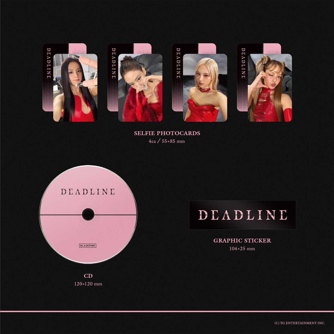 BLACKPINK 3rd Mini Album 'Deadline' (BLACK Ver.) – CD Con Photobook, Poster, Sticker E Photocards, Edizione Coreana