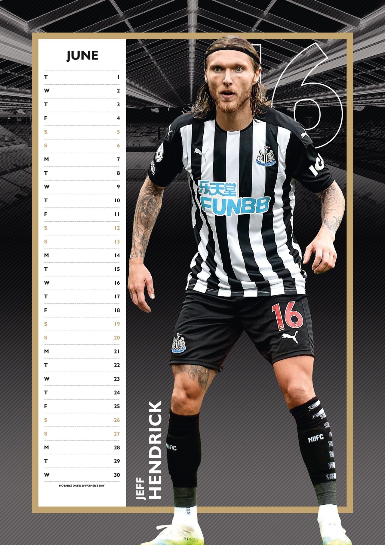 Newcastle United FC Football A3 2021 Calendar Calendars Free