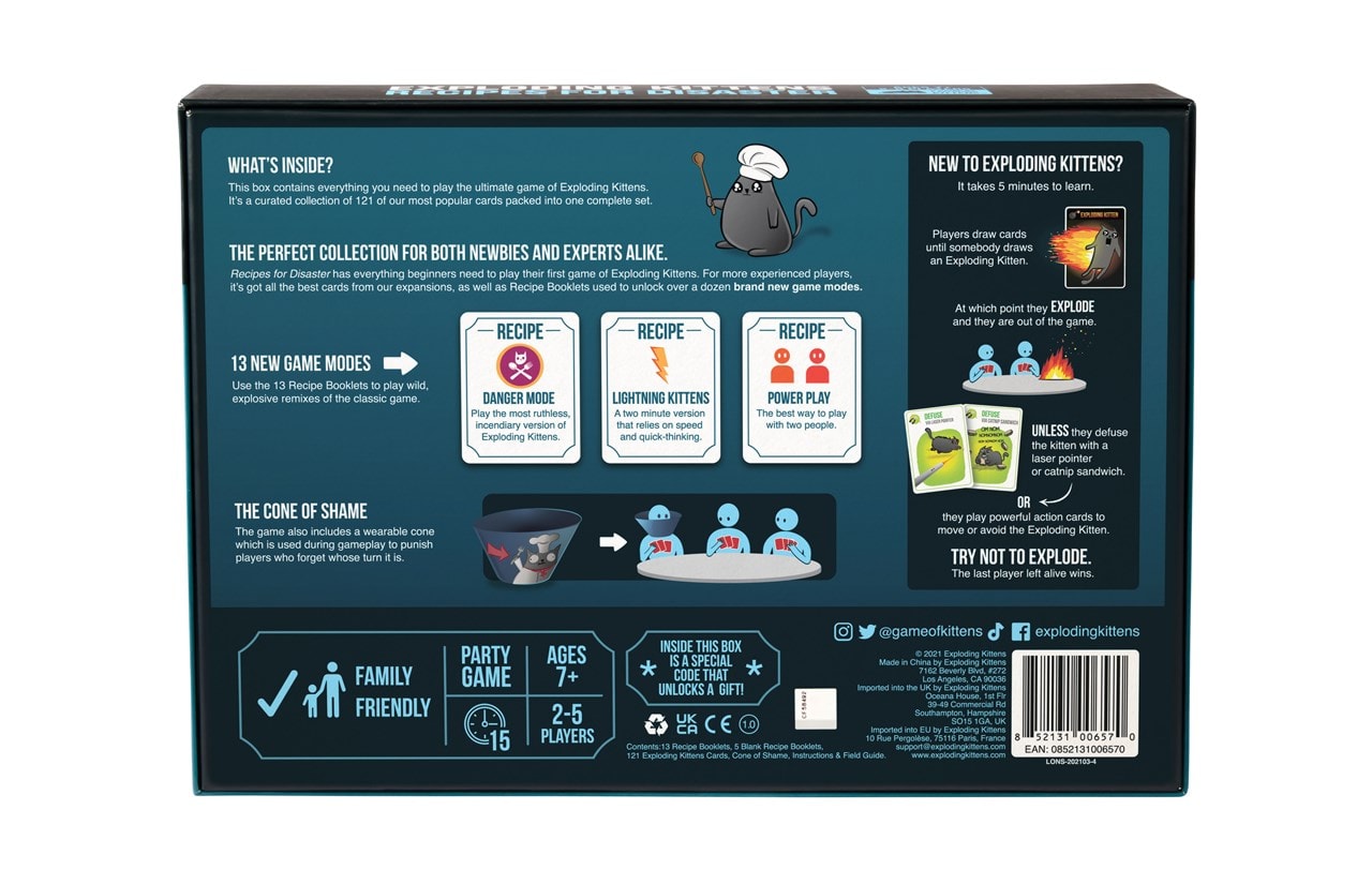 Exploding Kittens Recipes For Disaster Card Game Card Games Free