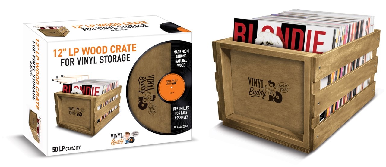 Vinyl Buddy Wood LP Crate Vinyl Accessories Free shipping over £20
