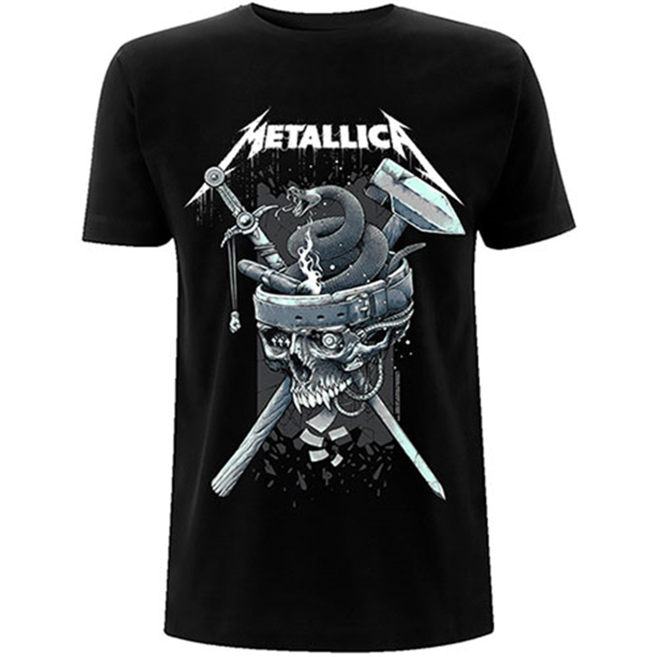 white metallica shirt