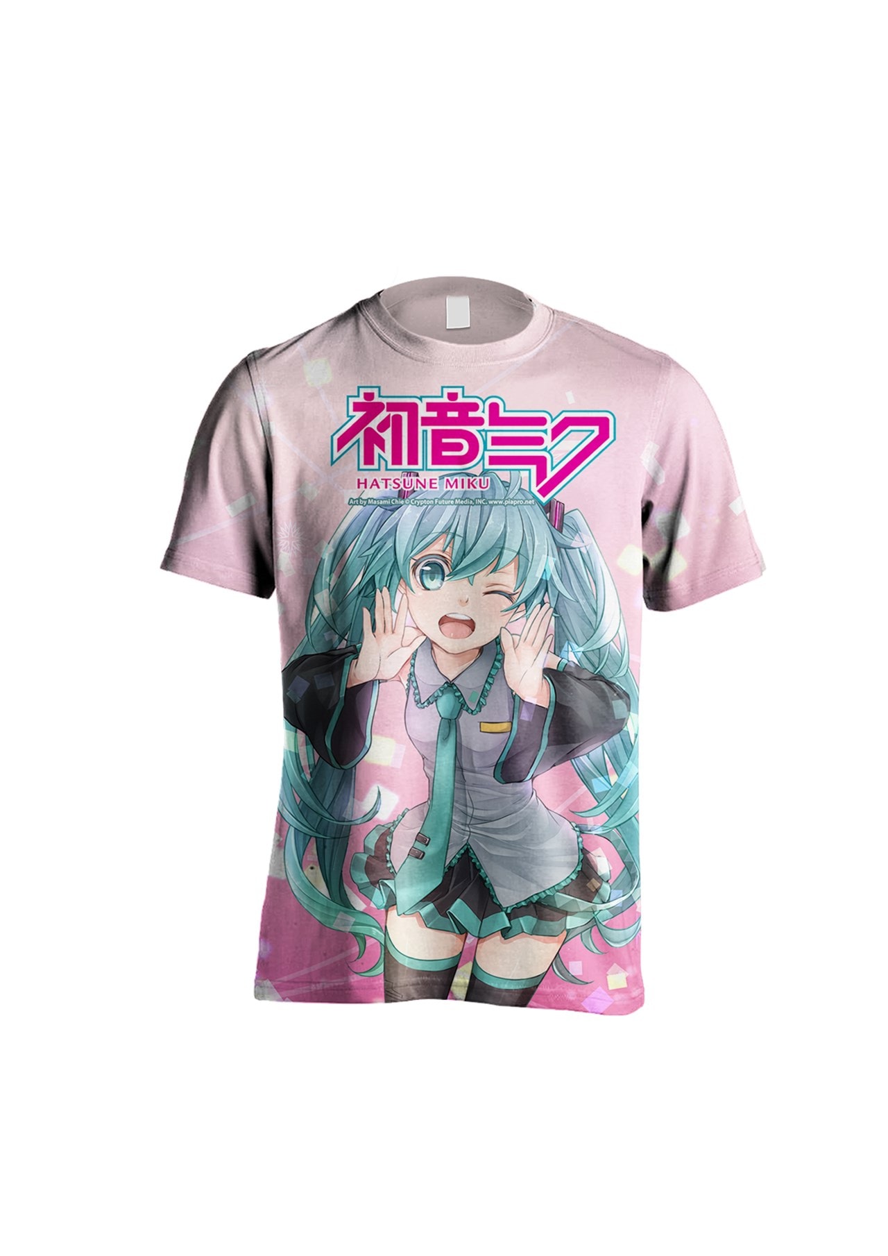 Hatsune Miku: Masamiche Miku Sublimation Pink Tee | T-Shirt | Free ...