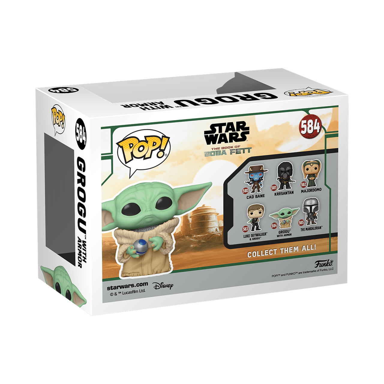 Grogu With Armor (584) Book Of Boba Fett Pop Vinyl 