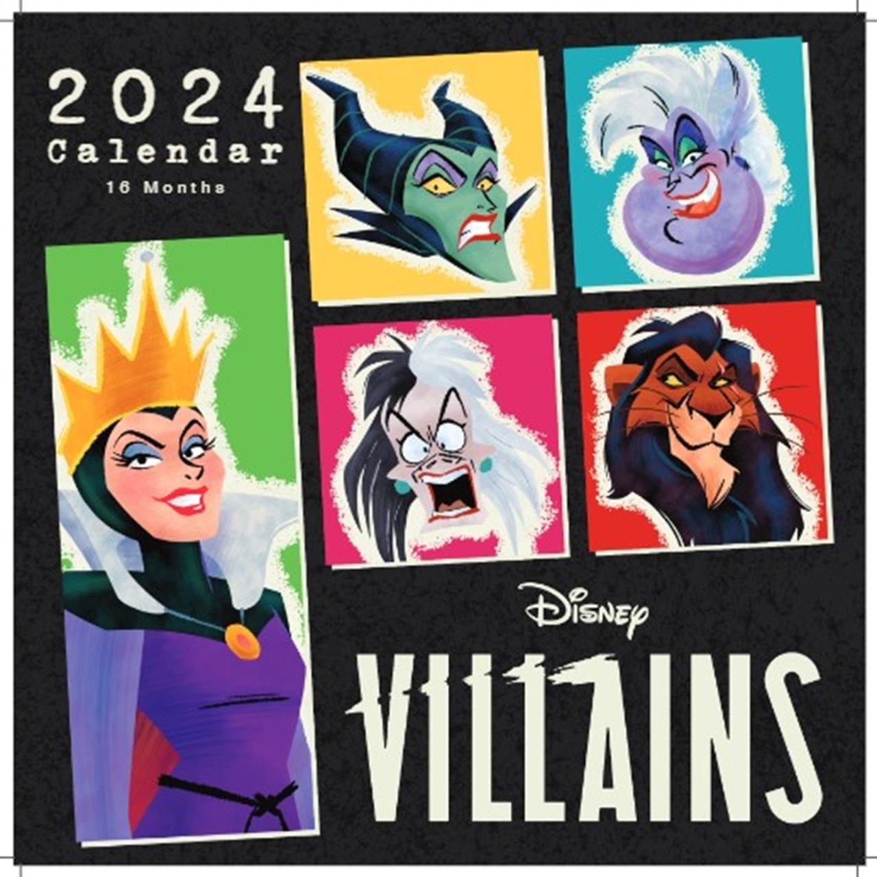 Disney Classics Villains hmv Exclusive 2024 Square Calendar Calendar