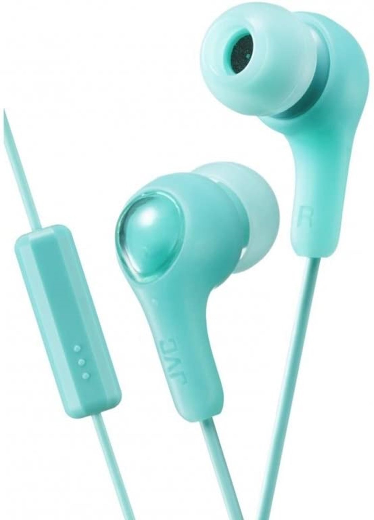 JVC Gumy Plus Mint Green Earphones W/Mic Earphones Free shipping
