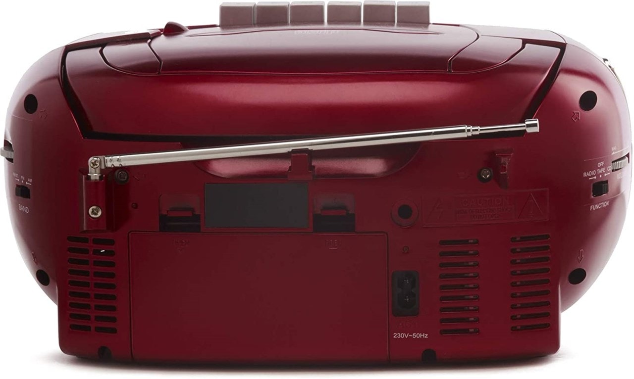 GPO Red CD & Cassette Player with AM/FM Radio Boomboxes Free shipping over £20 HMV Store