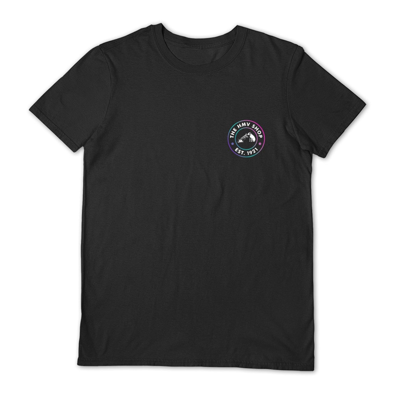 The Hmv Shop Rainbow Logo Black Tee T Shirt Free Shipping Over £20 Hmv Store 8608