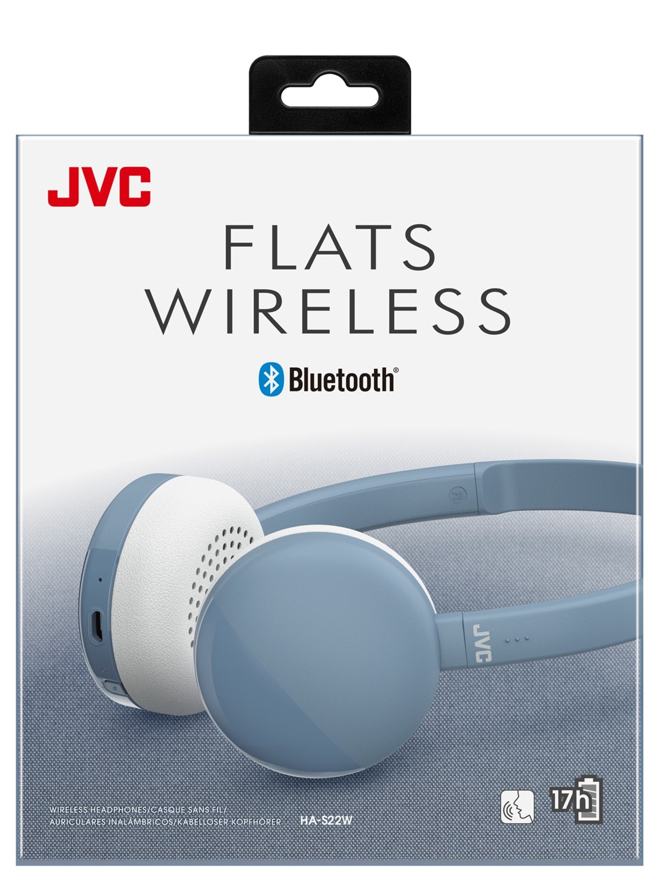 JVC Flats HAS22W Blue Bluetooth Headphones Headphones Free