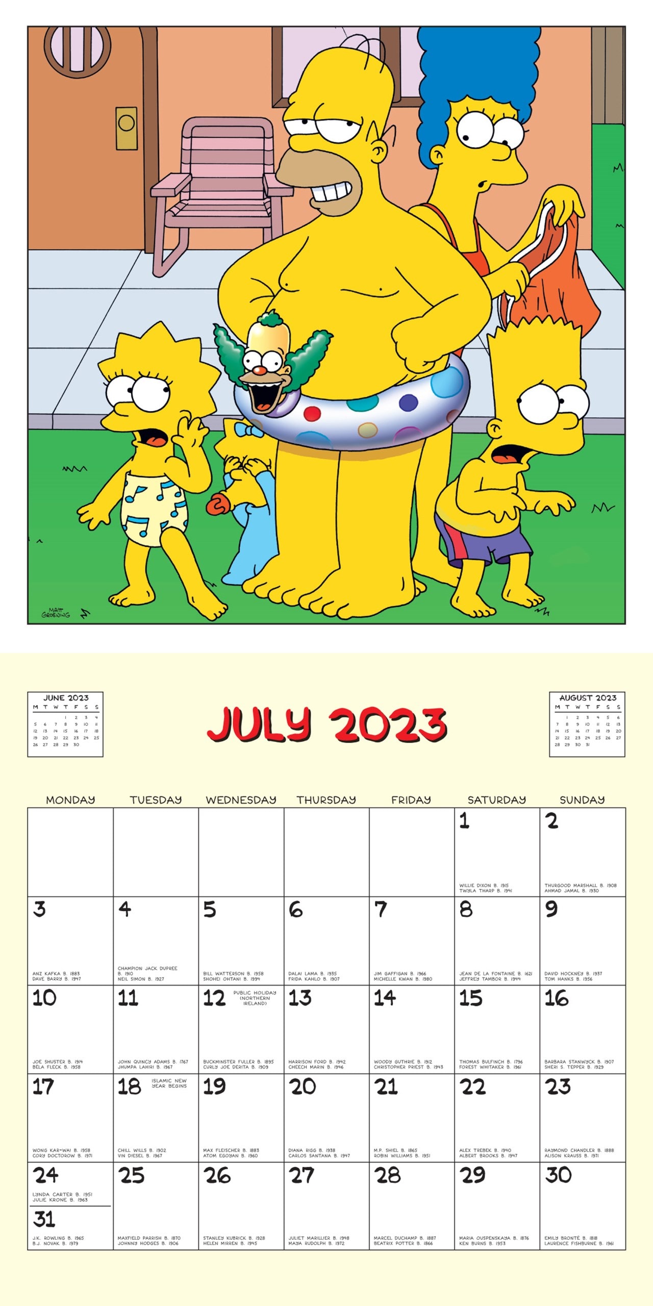 The Simpsons Desk Calendar 2025