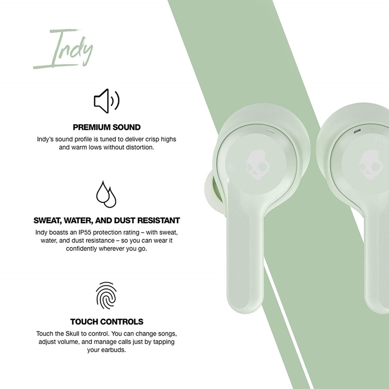 skullcandy indy true wireless controls