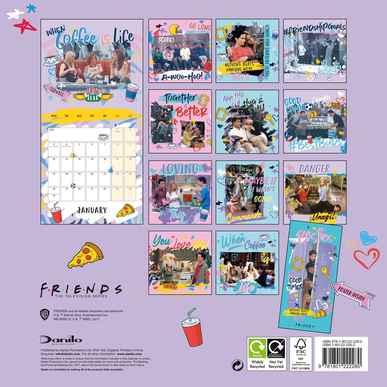 Friends Square 2022 Calendar | Calendars | Free shipping over £20 | HMV