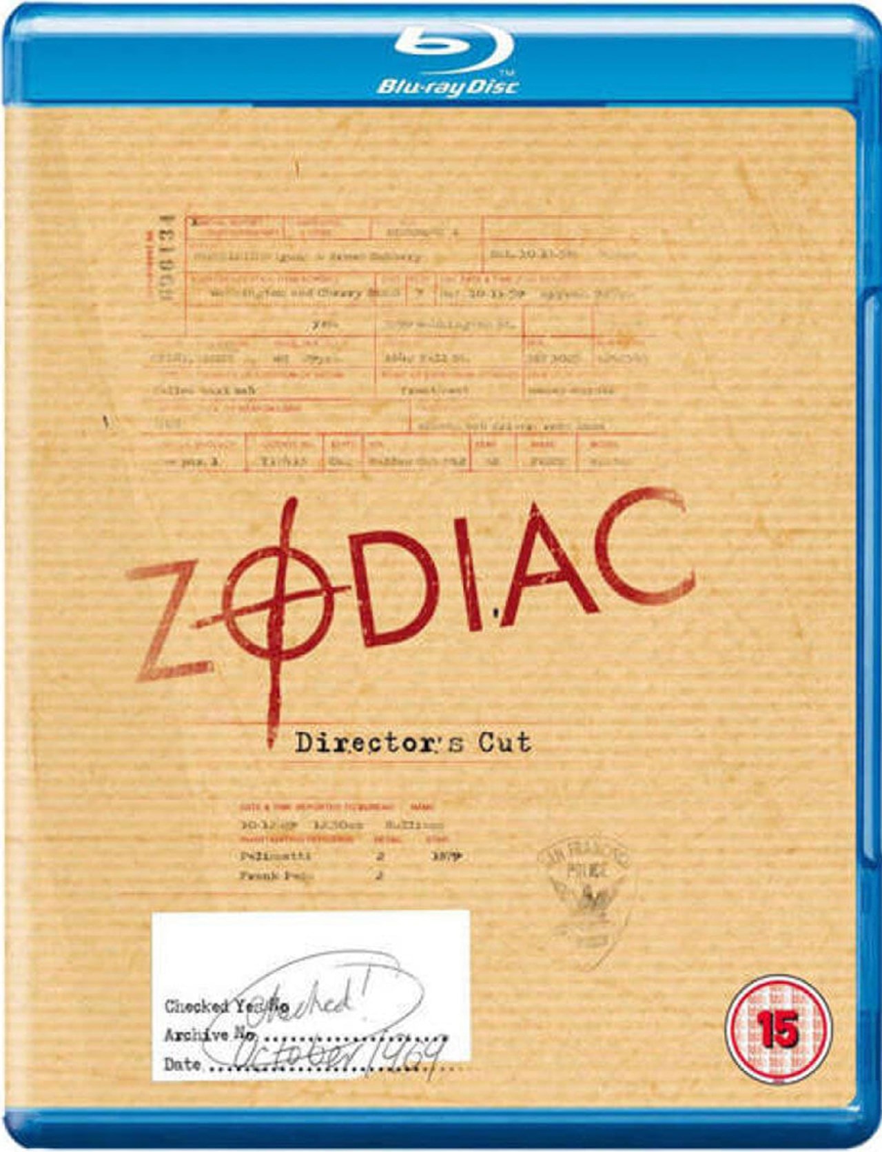 Zodiac Director's Cut Bluray Free shipping over £20