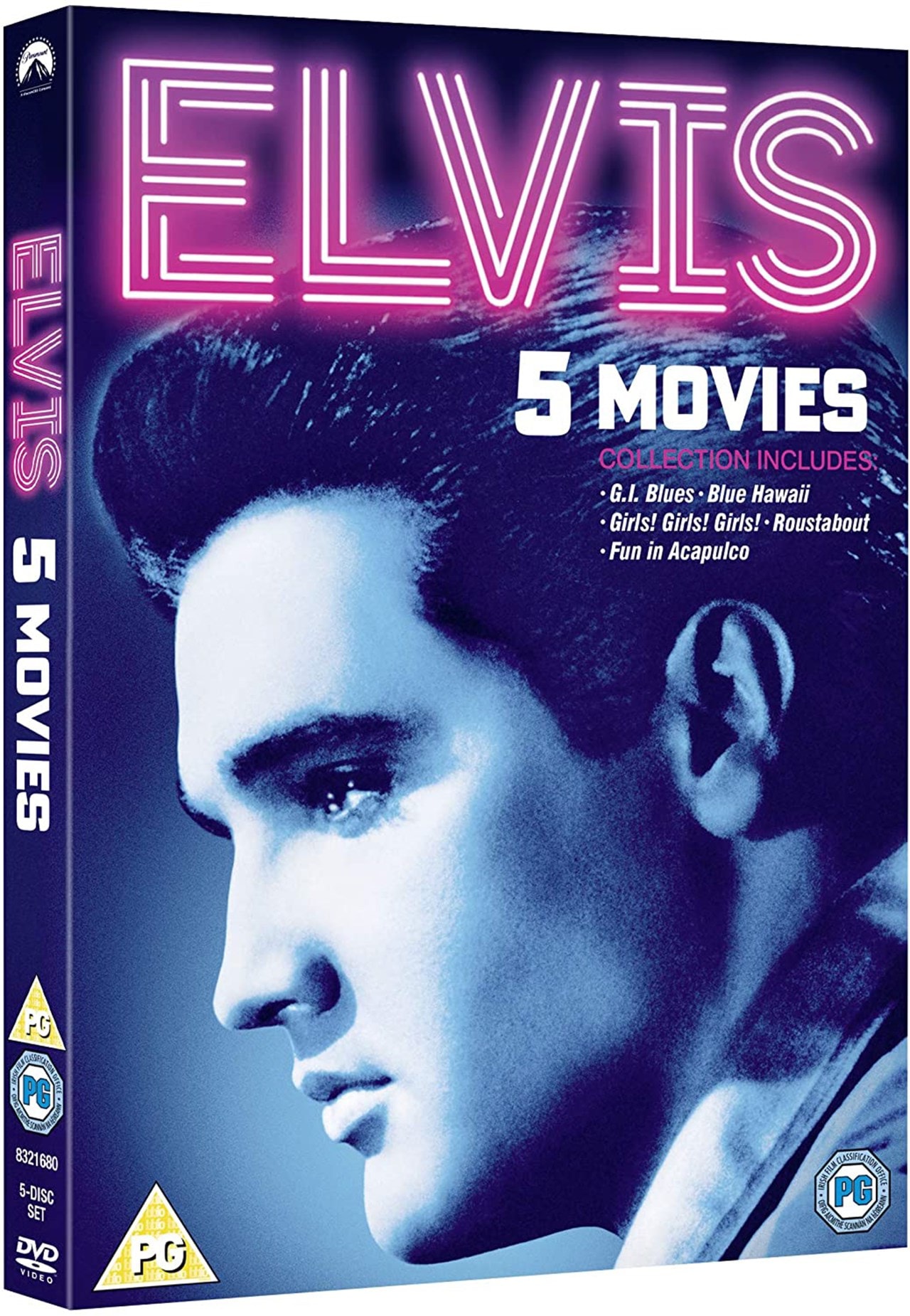 Elvis 5 Movie Collection Dvd Box Set Free Shipping Over Hmv Store