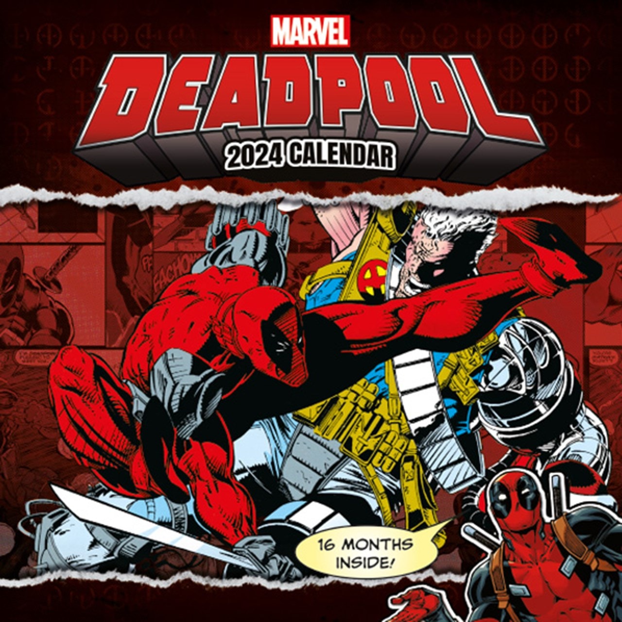 Deadpool 2024 Square Calendar Calendar Free shipping over £20 HMV