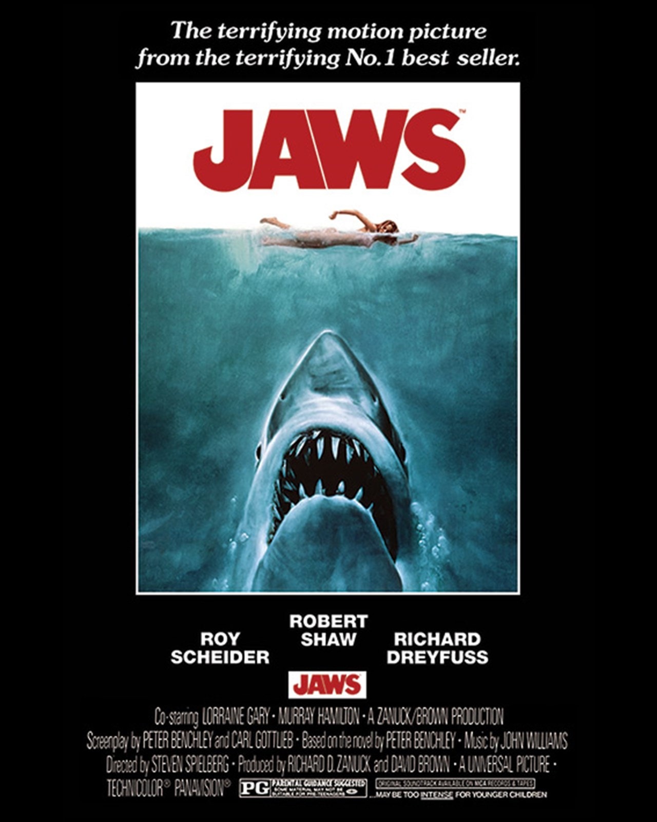 Jaws Poster: Canvas Movie Wall Art Print | HMV Store