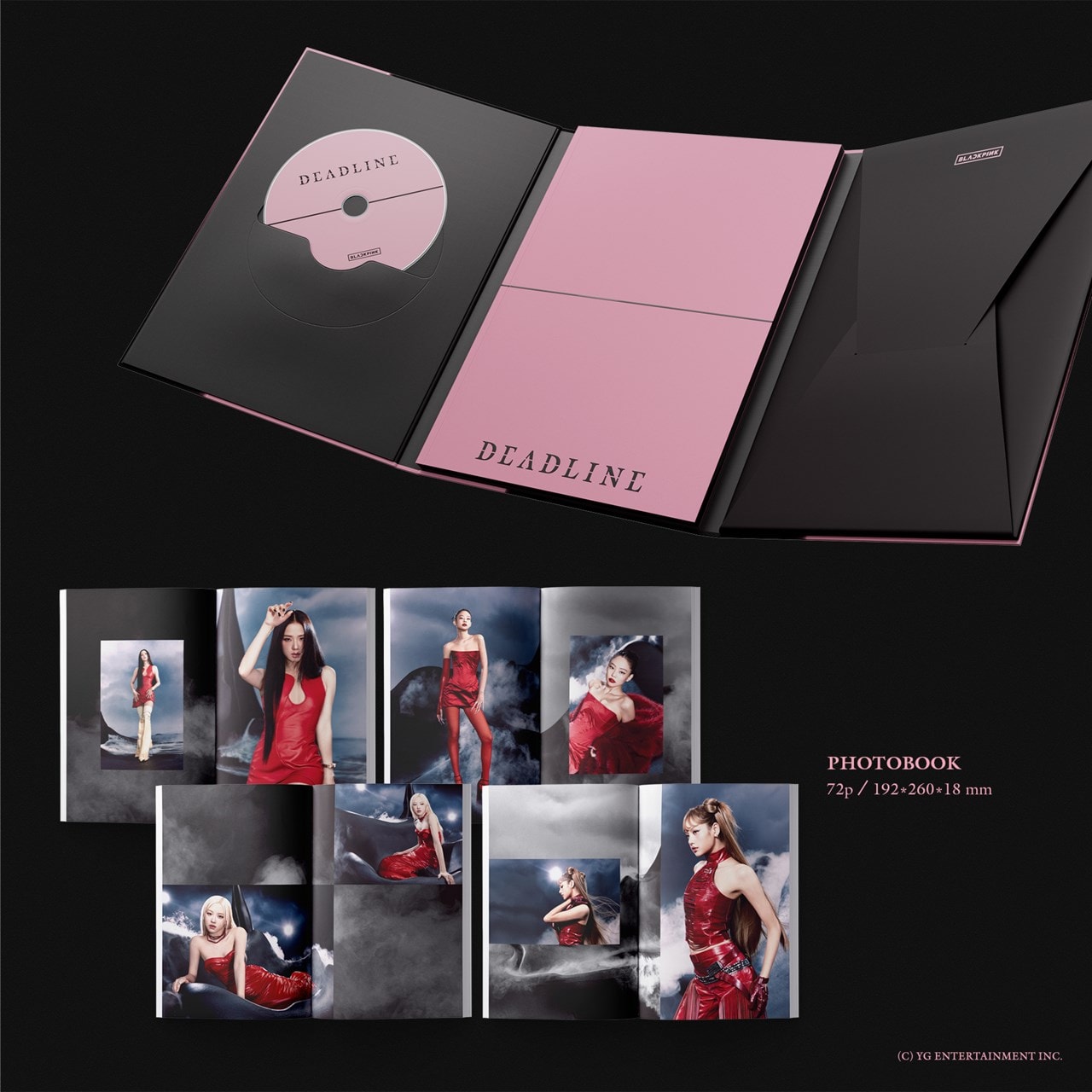 BLACK PINK – 3. MINI ALBUM DEADLINE – BLACK VERSION – Mit Photobook, CD, Sticker, Postern & Fotokarten – Offizielles K-Pop Merch