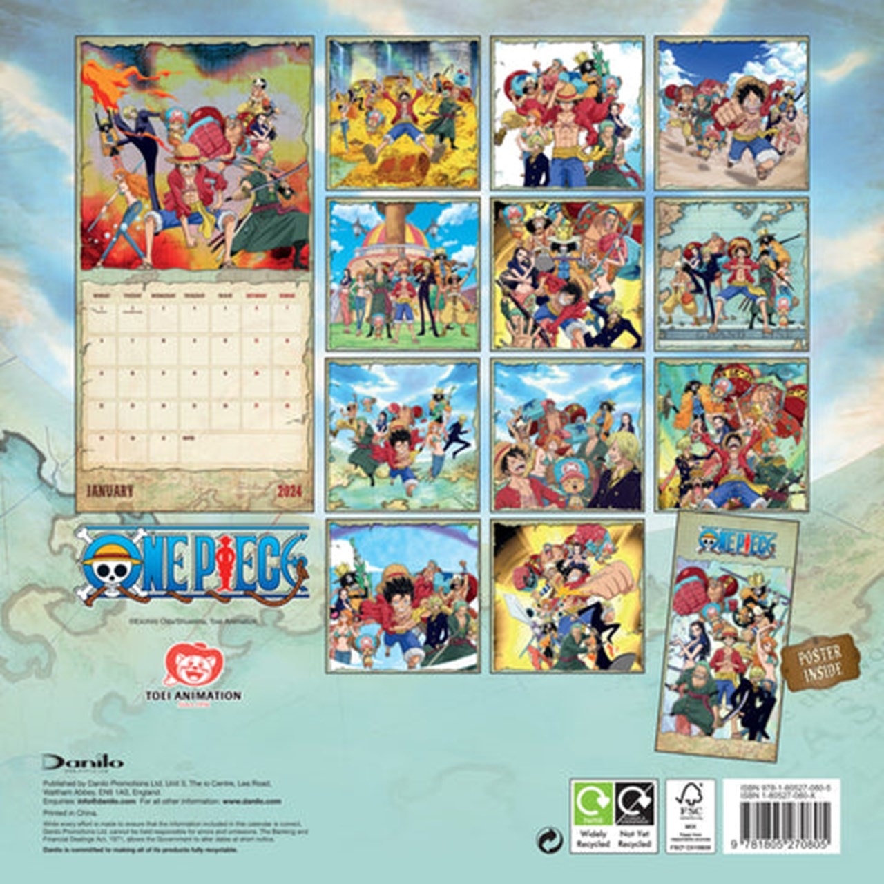 One Piece 2024 Square Calendar Calendar Free shipping over £20