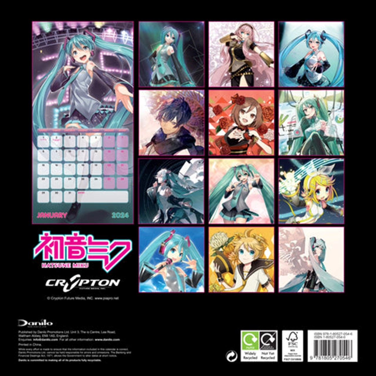 Hatsune Miku 2024 Square Calendar Calendar Free shipping over £20