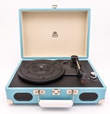 GPO Soho Turquoise Turntable | Portable Vinyl Record Player | HMV Store