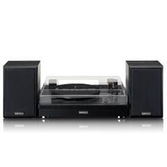 Lenco LS-101BK Black Belt Drive Turntable & Speakers - 2