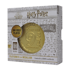 Platform 9 3/4 24K Gold Plated Medallion Harry Potter Collectible - 3