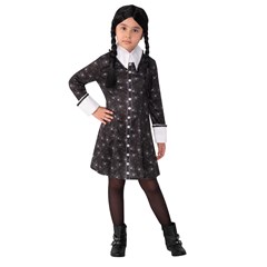 Child Costume Wednesday Addams Cosplay (Small) - 1