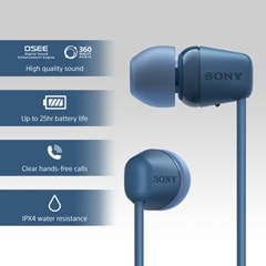 Sony WI-C100 Blue Bluetooth Earphones - 6