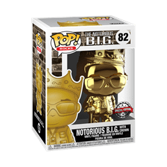 Notorious B.I.G. with Crown Gold Chrome (82) Special Edition Biggie (hmv Exclusive) Pop Vinyl - 2