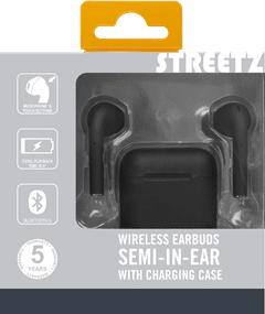 Streetz TWS-0003 Black True Wireless Bluetooth Earphones - 8