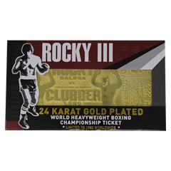 Rocky III Clubber Lang Fight Ticket: 24K Gold Plated Limited Edition Collectible - 5