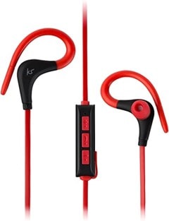 Kitsound Race Red Bluetooth Sports Earphones - 1