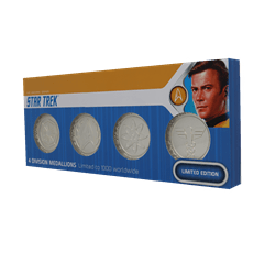 Star Trek Set Of 4 Starfleet Division Medallions In .999 Silver Plating Collectible Medallions - 2