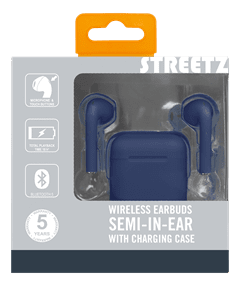 Streetz TWS-0009 Blue True Wireless Bluetooth Earphones - 10