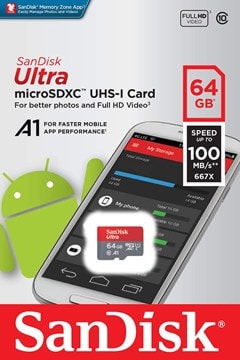 Sandisk Ultra Android Micro SD HC 64GB 100MB/S C10 - 5