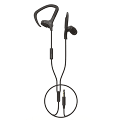 Mixx Audio Cardio Sports Black Earphones W/Mic - 1