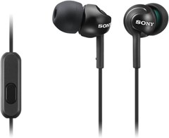 Sony MDREX110 Black Earphones W/Mic - 1