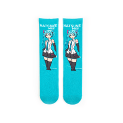 Hatsune Miku Crew Socks Teal (Mens 8-11) - 1