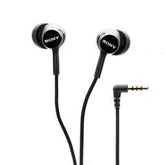 Sony MDREX155AP Black Earphones w/Mic - 1