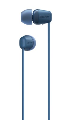 Sony WI-C100 Blue Bluetooth Earphones - 1