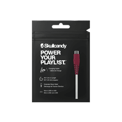 Skullcandy Round Micro USB Vice/Crimson Charge & Sync Cable 1.2m - 2