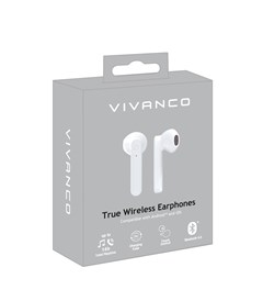 Vivanco Smart Pair White True Wireless Bluetooth Earphones - 3