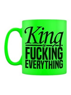 King Of Fucking Everything Green Neon Mug - 1
