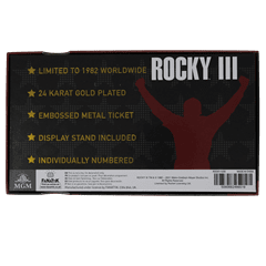 Rocky III Clubber Lang Fight Ticket: 24K Gold Plated Limited Edition Collectible - 6