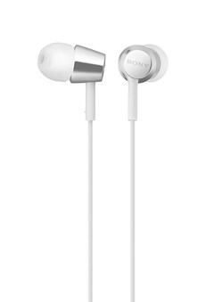 Sony MDREX155AP White Earphones w/Mic - 1