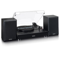 Lenco LS-101BK Black Belt Drive Turntable & Speakers - 10